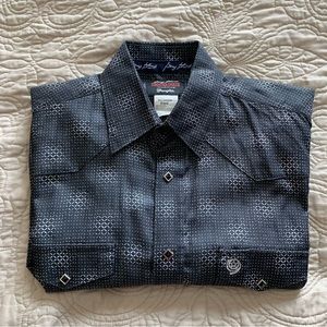 WRANGLER MENS GEORGE STRAIT TROUBADOUR COLLECTION WESTERN SHIRT.